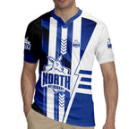 Personalized North Melbourne Kangaroos Rugby Jersey Modern Geometric Sports Graphic Style