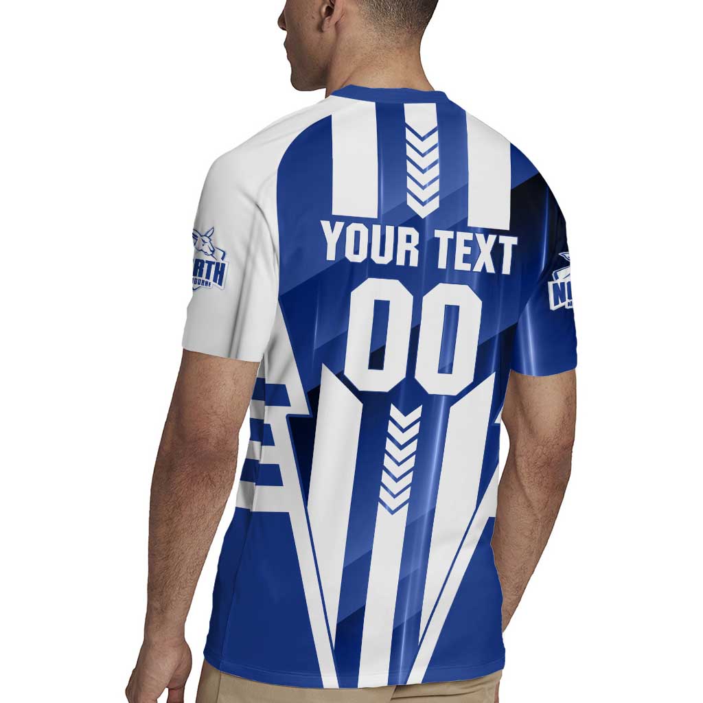 Personalized North Melbourne Kangaroos Rugby Jersey Modern Geometric Sports Graphic Style