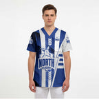 Personalized North Melbourne Kangaroos Scrub Top Modern Geometric Sports Graphic Style