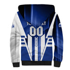 Personalized North Melbourne Kangaroos Sherpa Hoodie Modern Geometric Sports Graphic Style