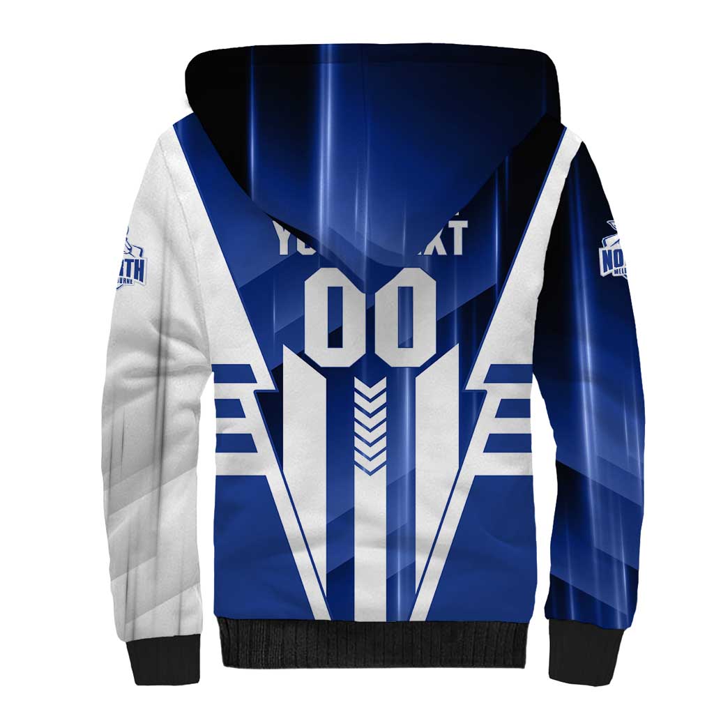 Personalized North Melbourne Kangaroos Sherpa Hoodie Modern Geometric Sports Graphic Style