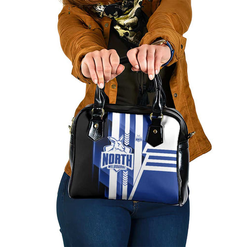 North Melbourne Kangaroos Shoulder Handbag Modern Geometric Sports Graphic Style