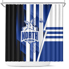 North Melbourne Kangaroos Shower Curtain Modern Geometric Sports Graphic Style