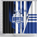North Melbourne Kangaroos Shower Curtain Modern Geometric Sports Graphic Style
