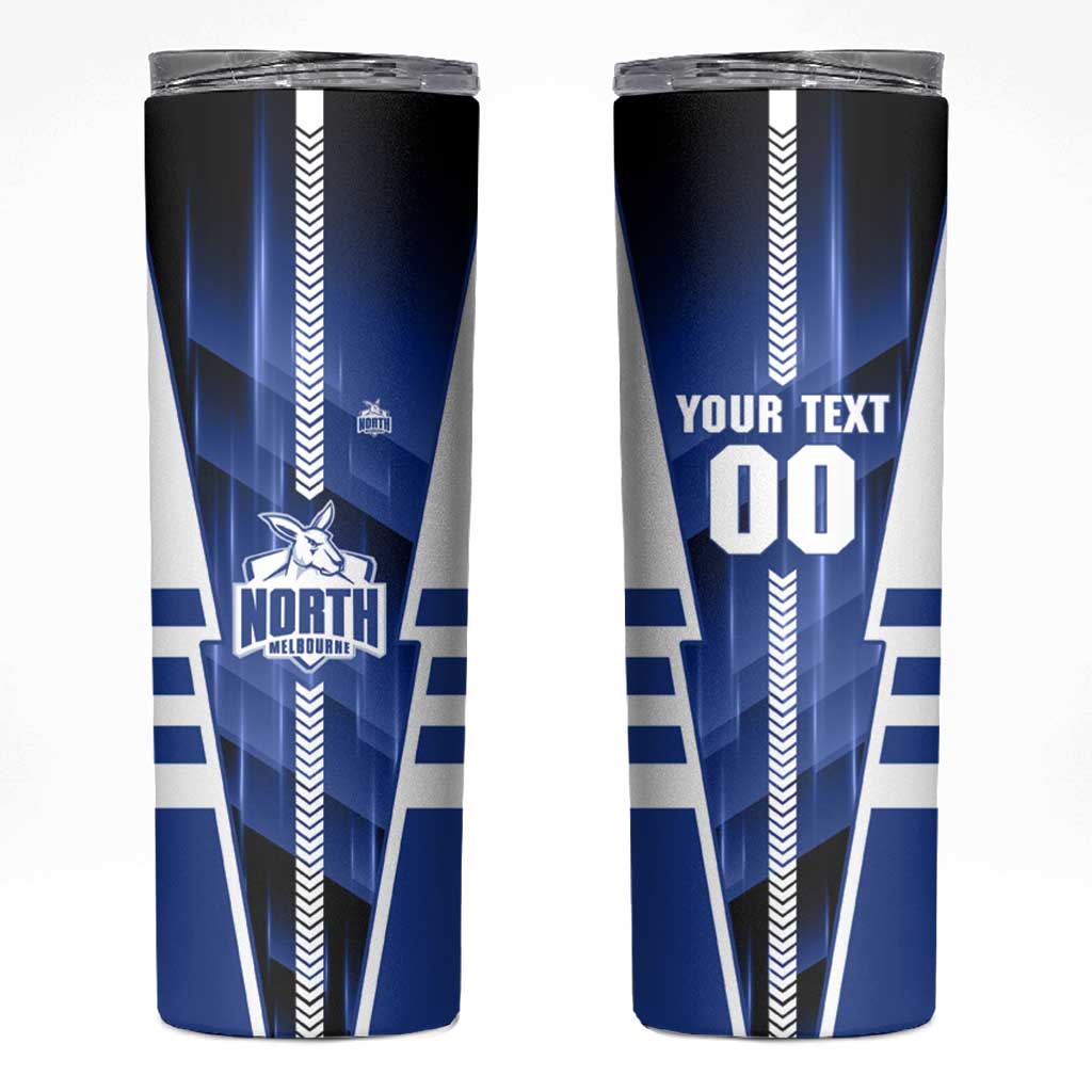 Personalized North Melbourne Kangaroos Skinny Tumbler Modern Geometric Sports Graphic Style
