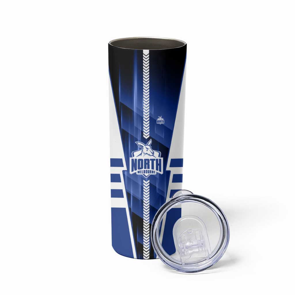 Personalized North Melbourne Kangaroos Skinny Tumbler Modern Geometric Sports Graphic Style