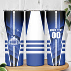 Personalized North Melbourne Kangaroos Skinny Tumbler Modern Geometric Sports Graphic Style
