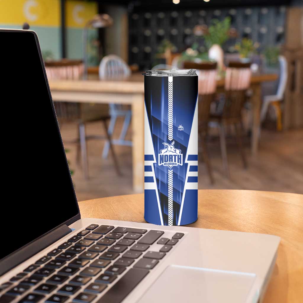 Personalized North Melbourne Kangaroos Skinny Tumbler Modern Geometric Sports Graphic Style
