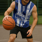 Personalized North Melbourne Kangaroos Sleeveless Hoodie Modern Geometric Sports Graphic Style