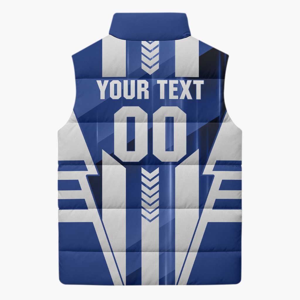 Personalized North Melbourne Kangaroos Sleeveless Puffer Jacket Modern Geometric Sports Graphic Style