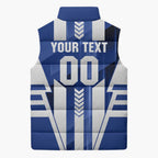 Personalized North Melbourne Kangaroos Sleeveless Puffer Jacket Modern Geometric Sports Graphic Style