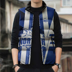 Personalized North Melbourne Kangaroos Sleeveless Puffer Jacket Modern Geometric Sports Graphic Style
