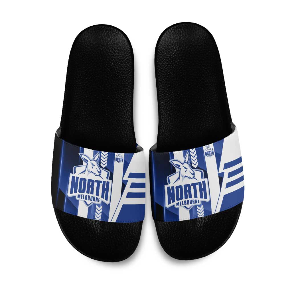 North Melbourne Kangaroos Slide Sandals Modern Geometric Sports Graphic Style
