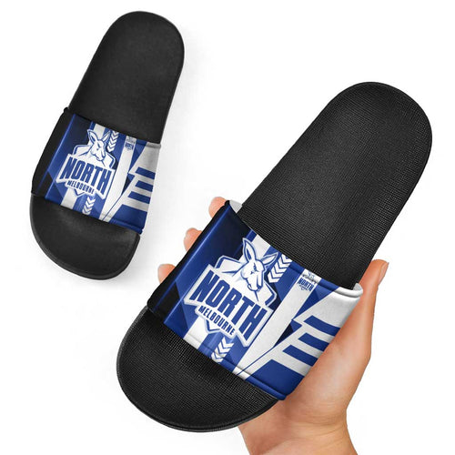 North Melbourne Kangaroos Slide Sandals Modern Geometric Sports Graphic Style