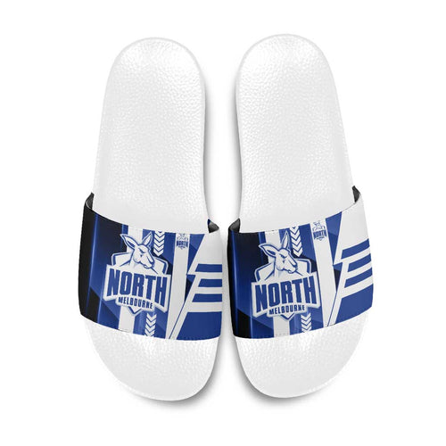 North Melbourne Kangaroos Slide Sandals Modern Geometric Sports Graphic Style
