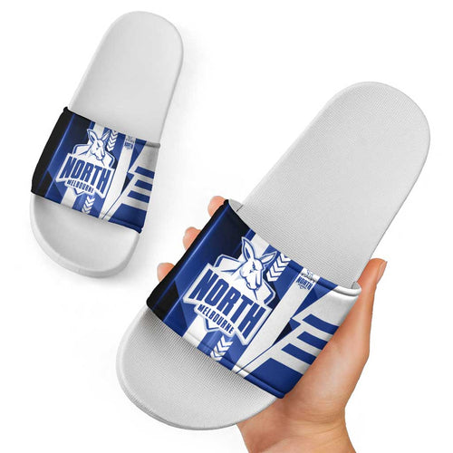 North Melbourne Kangaroos Slide Sandals Modern Geometric Sports Graphic Style