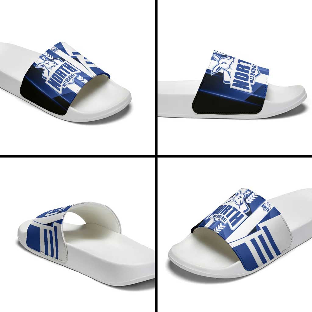 North Melbourne Kangaroos Slide Sandals Modern Geometric Sports Graphic Style