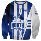 Personalized North Melbourne Kangaroos Sweatshirt Modern Geometric Sports Graphic Style