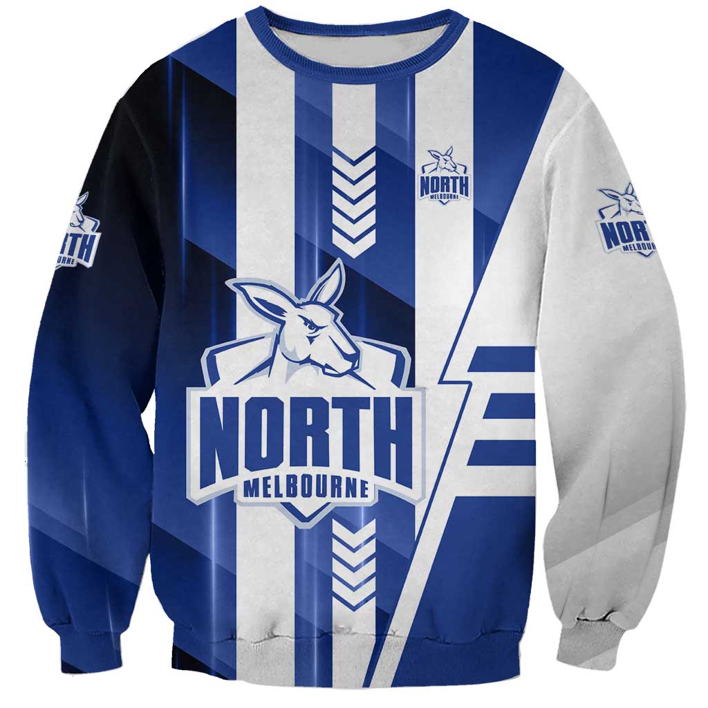 Personalized North Melbourne Kangaroos Sweatshirt Modern Geometric Sports Graphic Style