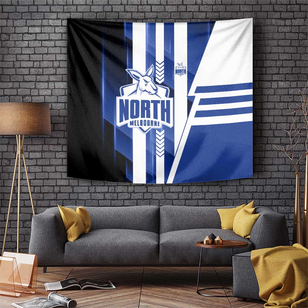 North Melbourne Kangaroos Tapestry Modern Geometric Sports Graphic Style