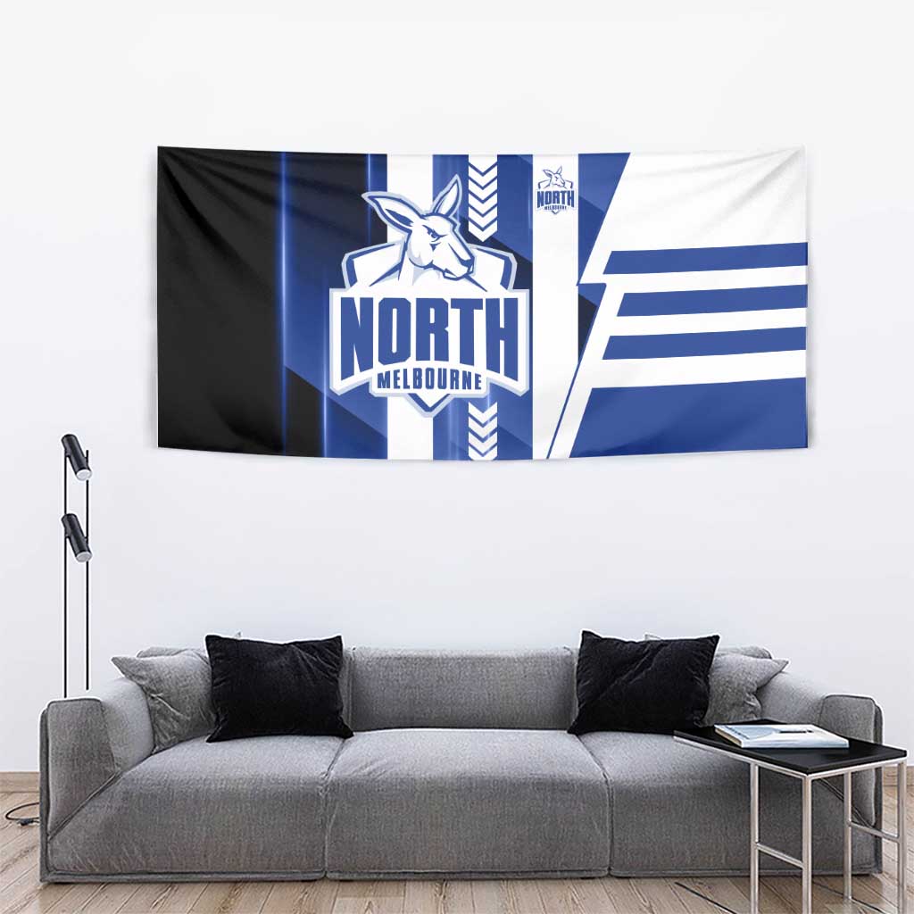 North Melbourne Kangaroos Tapestry Modern Geometric Sports Graphic Style