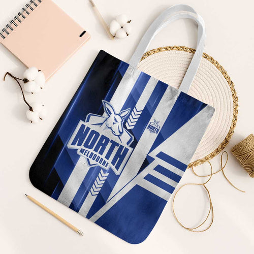 North Melbourne Kangaroos Tote Bag Modern Geometric Sports Graphic Style