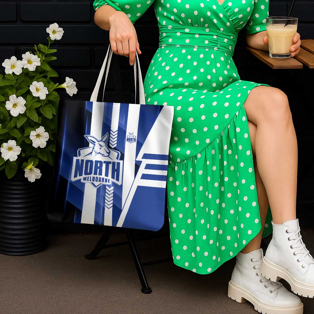 North Melbourne Kangaroos Tote Bag Modern Geometric Sports Graphic Style