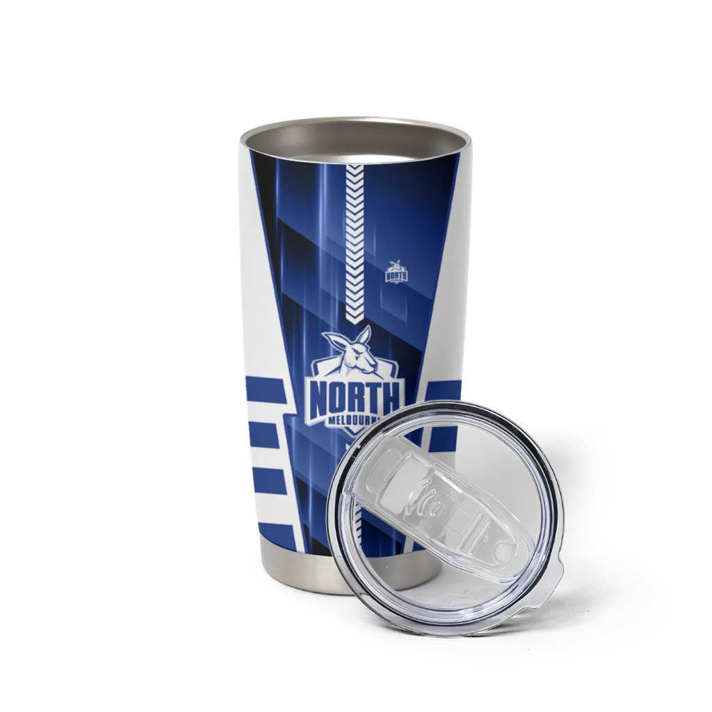 Personalized North Melbourne Kangaroos Tumbler Cup Modern Geometric Sports Graphic Style