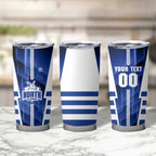 Personalized North Melbourne Kangaroos Tumbler Cup Modern Geometric Sports Graphic Style