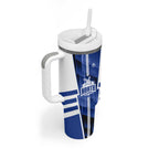 Personalized North Melbourne Kangaroos Tumbler With Handle Modern Geometric Sports Graphic Style