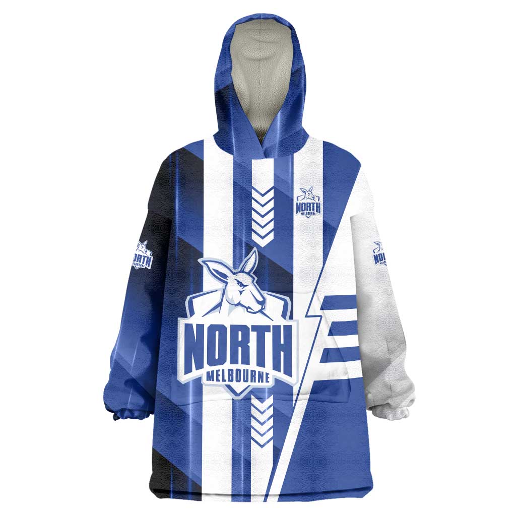Personalized North Melbourne Kangaroos Wearable Blanket Hoodie Modern Geometric Sports Graphic Style