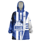 Personalized North Melbourne Kangaroos Wearable Blanket Hoodie Modern Geometric Sports Graphic Style