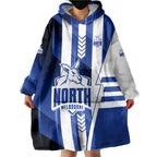 Personalized North Melbourne Kangaroos Wearable Blanket Hoodie Modern Geometric Sports Graphic Style