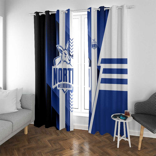 North Melbourne Kangaroos Window Curtain Modern Geometric Sports Graphic Style