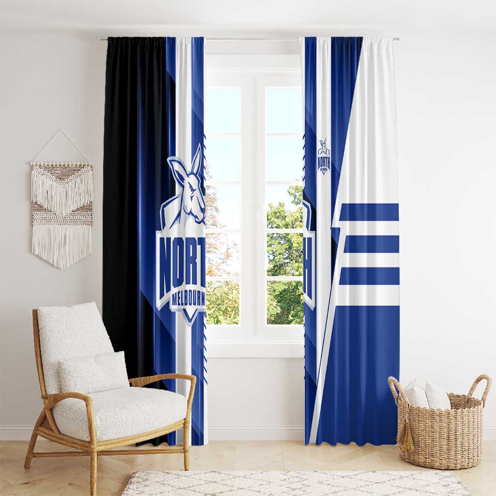 North Melbourne Kangaroos Window Curtain Modern Geometric Sports Graphic Style