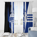 North Melbourne Kangaroos Window Curtain Modern Geometric Sports Graphic Style