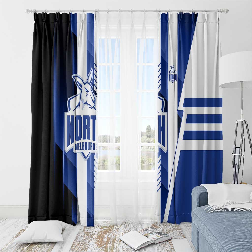 North Melbourne Kangaroos Window Curtain Modern Geometric Sports Graphic Style