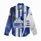 Personalized North Melbourne Kangaroos Women Casual Shirt Modern Geometric Sports Graphic Style