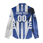 Personalized North Melbourne Kangaroos Women Casual Shirt Modern Geometric Sports Graphic Style
