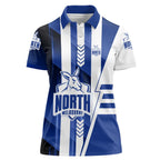 Personalized North Melbourne Kangaroos Women Polo Shirt Modern Geometric Sports Graphic Style