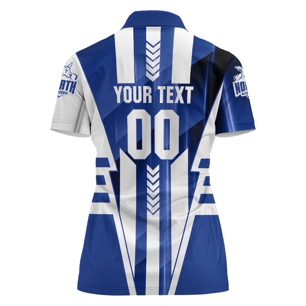 Personalized North Melbourne Kangaroos Women Polo Shirt Modern Geometric Sports Graphic Style