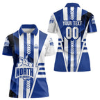 Personalized North Melbourne Kangaroos Women Polo Shirt Modern Geometric Sports Graphic Style