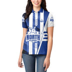 Personalized North Melbourne Kangaroos Women Polo Shirt Modern Geometric Sports Graphic Style