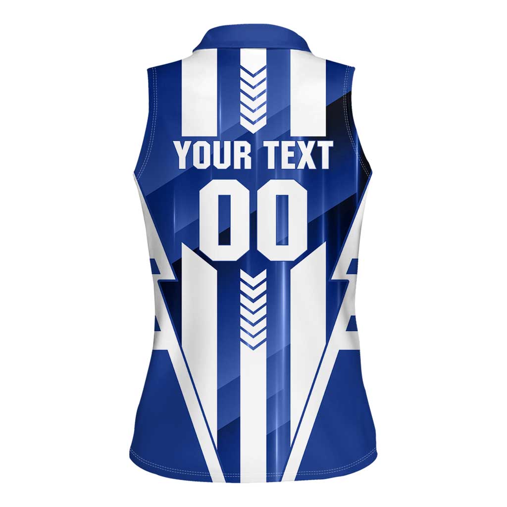 Personalized North Melbourne Kangaroos Women Sleeveless Polo Shirt Modern Geometric Sports Graphic Style