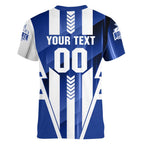 Personalized North Melbourne Kangaroos Women V-Neck T-Shirt Modern Geometric Sports Graphic Style