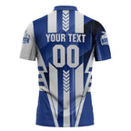 Personalized North Melbourne Kangaroos Zipper Polo Shirt Modern Geometric Sports Graphic Style