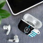 Port Adelaide Power AirPods Case Modern Geometric Sports Graphic Style