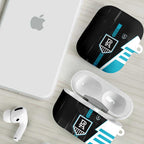 Port Adelaide Power AirPods Case Modern Geometric Sports Graphic Style