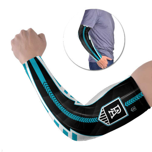 Personalized Port Adelaide Power Arm Sleeves Modern Geometric Sports Graphic Style
