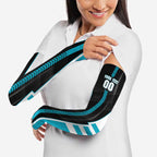Personalized Port Adelaide Power Arm Sleeves Modern Geometric Sports Graphic Style